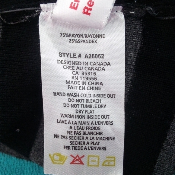 ALISON Sheri Design Luxury Knit Contemporary Sweater Grey/Black/Aqua Siz… - Picture 11 of 12